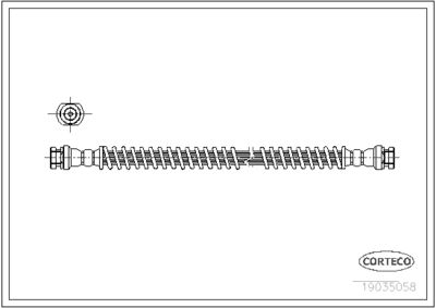 Brake Hose CORTECO 19035058