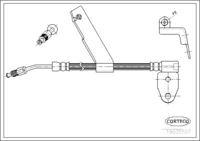 Brake Hose CORTECO 19035107