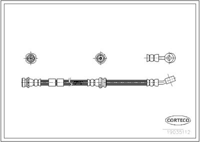 Brake Hose CORTECO 19035112