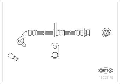 Brake Hose CORTECO 19035118