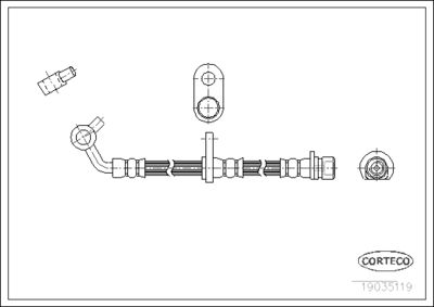 Brake Hose CORTECO 19035119