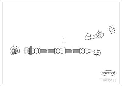 Brake Hose CORTECO 19035122