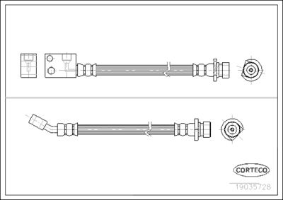Brake Hose CORTECO 19035728