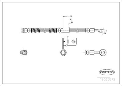 Brake Hose CORTECO 19035879