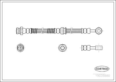 Brake Hose CORTECO 19035880