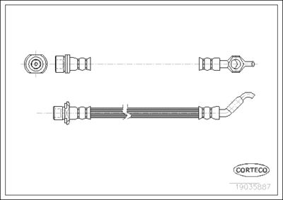 Brake Hose CORTECO 19035887