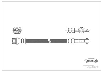 Brake Hose CORTECO 19035895