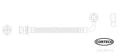 Brake Hose CORTECO 19036110