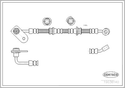 Brake Hose CORTECO 19036140