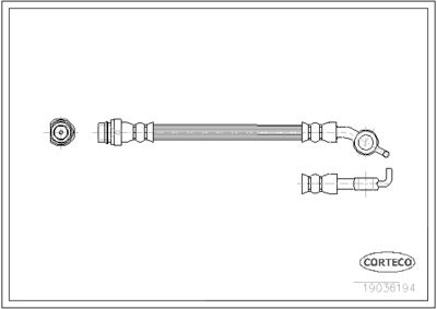 Brake Hose CORTECO 19036194