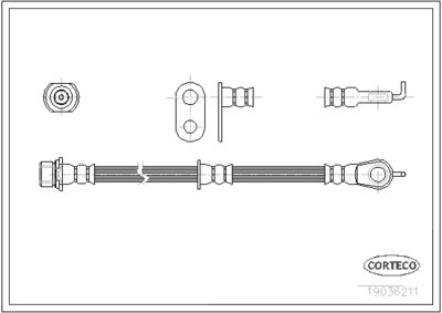 Brake Hose CORTECO 19036211