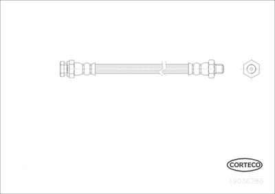 Brake Hose CORTECO 19036286