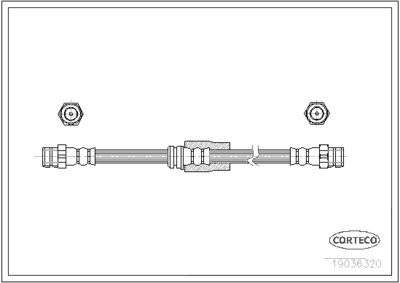 Brake Hose CORTECO 19036320