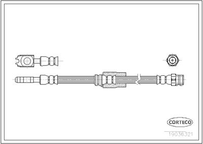 Brake Hose CORTECO 19036321