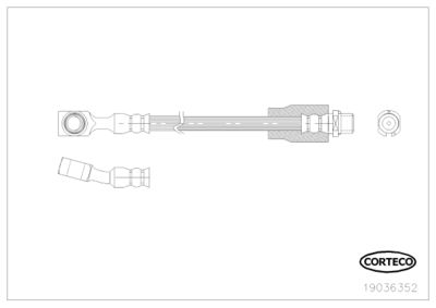 Brake Hose CORTECO 19036352