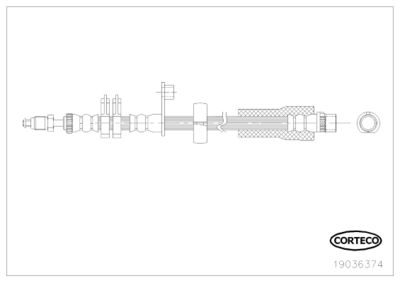 Brake Hose CORTECO 19036374