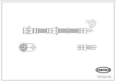 Brake Hose CORTECO 19036436