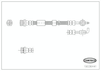 Brake Hose CORTECO 19036441