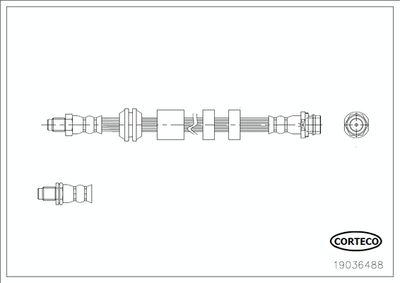 Brake Hose CORTECO 19036488