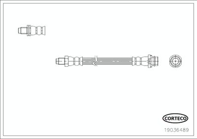 Brake Hose CORTECO 19036489