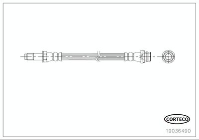 Brake Hose CORTECO 19036490