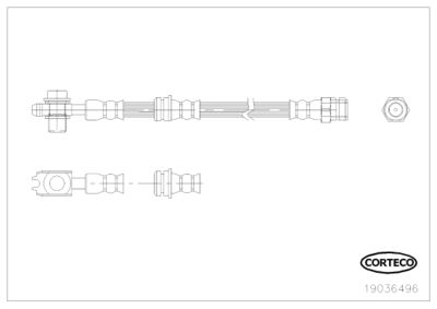 Brake Hose CORTECO 19036496