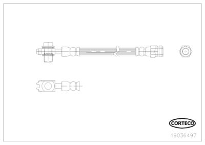 Brake Hose CORTECO 19036497