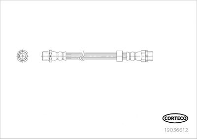 Brake Hose CORTECO 19036612