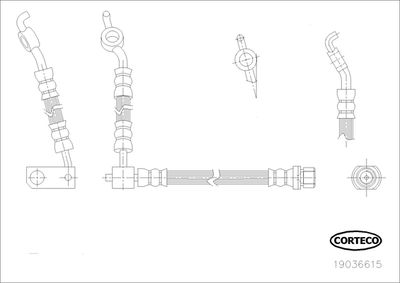 Brake Hose CORTECO 19036615