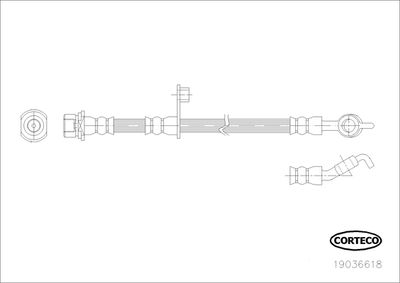 Brake Hose CORTECO 19036618
