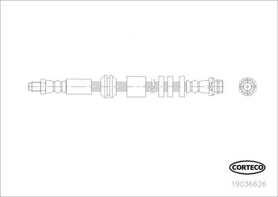Brake Hose CORTECO 19036626