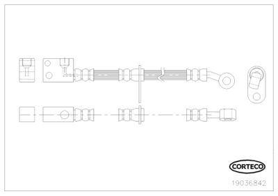 Brake Hose CORTECO 19036842