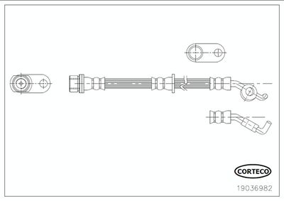 Brake Hose CORTECO 19036982