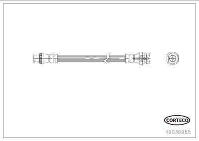 Brake Hose CORTECO 19036985