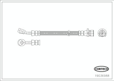 Brake Hose CORTECO 19036988