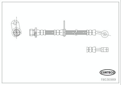 Brake Hose CORTECO 19036989