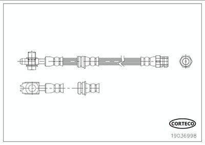 Brake Hose CORTECO 19036998