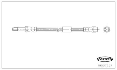 Brake Hose CORTECO 19037257