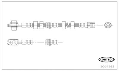 Brake Hose CORTECO 19037263