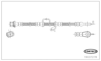 Brake Hose CORTECO 19037278