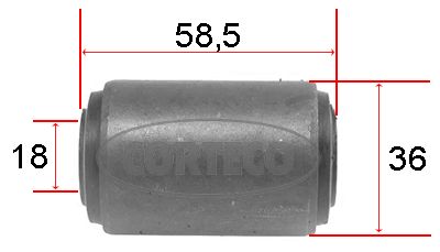 CORTECO 21652450 Mounting, control/trailing arm