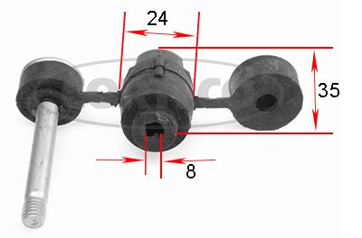 Mounting, stabiliser bar CORTECO 21652487