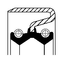 Shaft Seal, wheel hub CORTECO 49372944