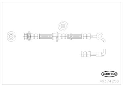 Brake Hose CORTECO 49374258