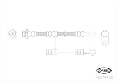 Brake Hose CORTECO 49374750