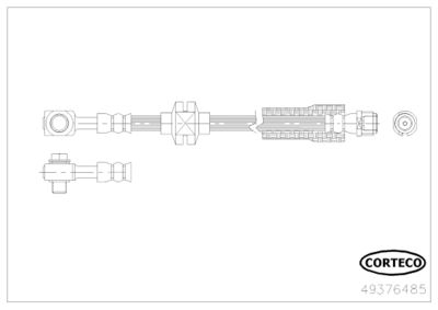 Brake Hose CORTECO 49376485