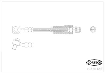 Brake Hose CORTECO 49376486