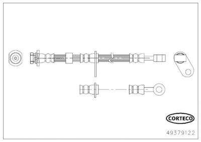 Brake Hose CORTECO 49379122
