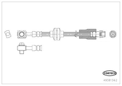 Brake Hose CORTECO 49381362