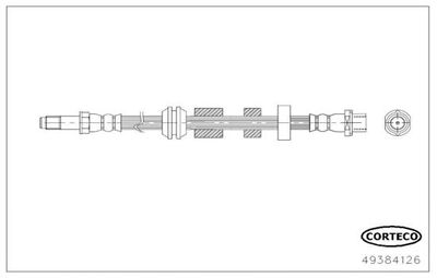 Brake Hose CORTECO 49384126